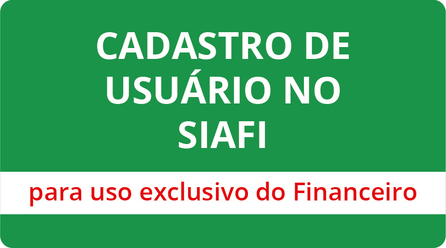 licitacoes e compras novos Cadastro de usuário no SIAFI