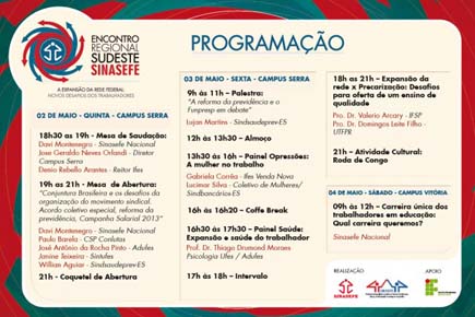 programacao encontro sinasefe