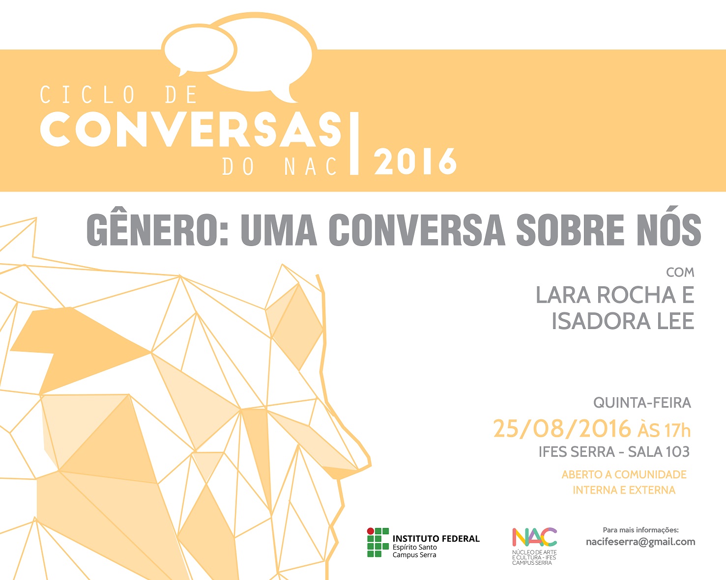 Ciclo de conversa Gênero uma conversa sobre nós