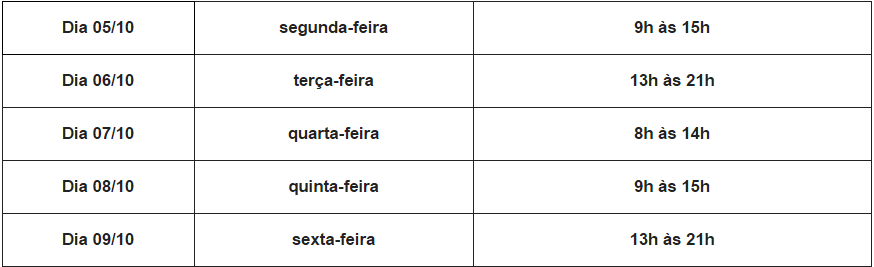 Horários Edital 2015.2
