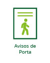 area do servidor Avisos de porta