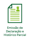 área do aluno Emissão de declaração e histórico paricial